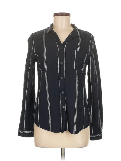 Pre-owned Sanctuary Long Sleeve Button Down Shirt In Blue