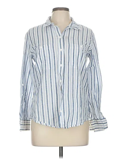 Pre-owned Sanctuary Long Sleeve Button Down Shirt In Blue
