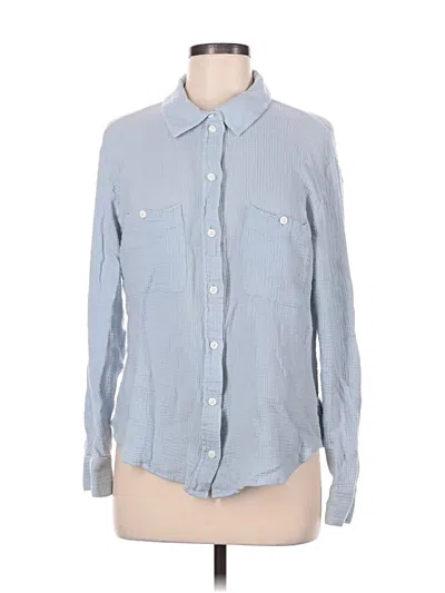 Pre-owned Sanctuary Long Sleeve Button Down Shirt In Blue