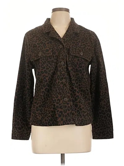 Pre-owned Sanctuary Long Sleeve Button Down Shirt In Brown