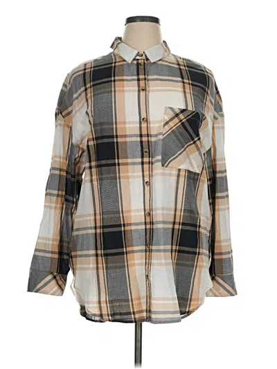 Sanctuary Long Sleeve Button Down Shirt In Gray