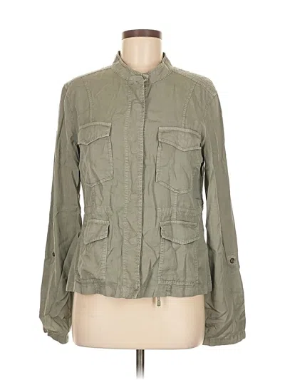 Pre-owned Sanctuary Long Sleeve Button Down Shirt In Green