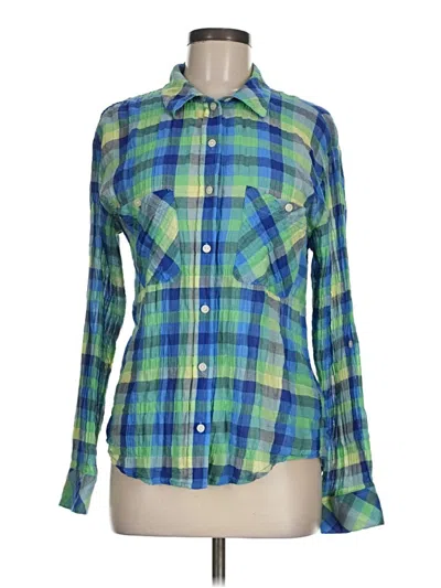 Pre-owned Sanctuary Long Sleeve Button Down Shirt In Green