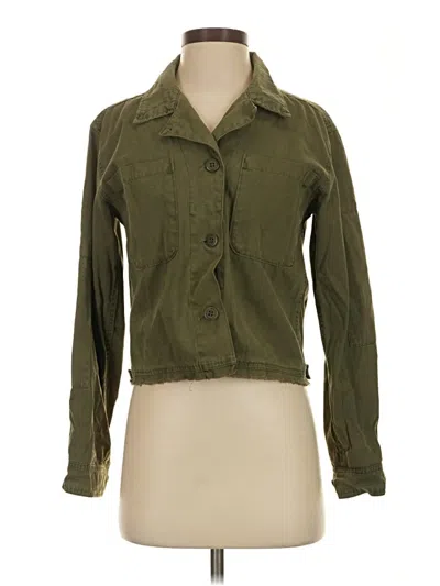 Pre-owned Sanctuary Long Sleeve Button Down Shirt In Green