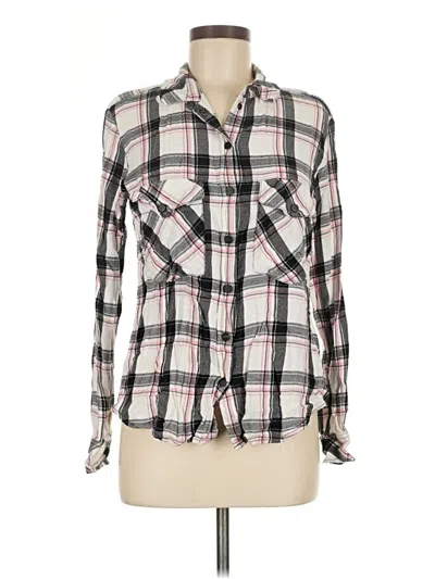 Pre-owned Sanctuary Long Sleeve Button Down Shirt In Ivory