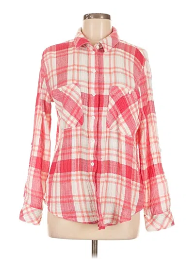 Pre-owned Sanctuary Long Sleeve Button Down Shirt In Pink
