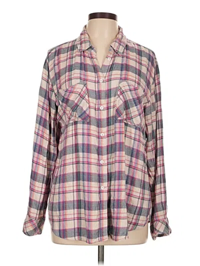 Pre-owned Sanctuary Long Sleeve Button Down Shirt In Pink