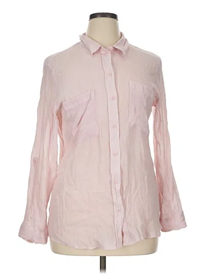 Pre-owned Sanctuary Long Sleeve Button Down Shirt In Pink