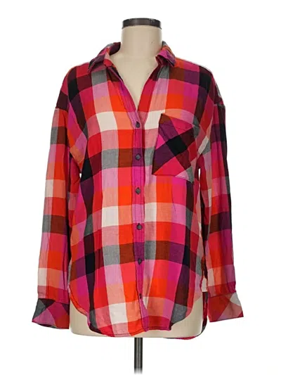 Pre-owned Sanctuary Long Sleeve Button Down Shirt In Pink