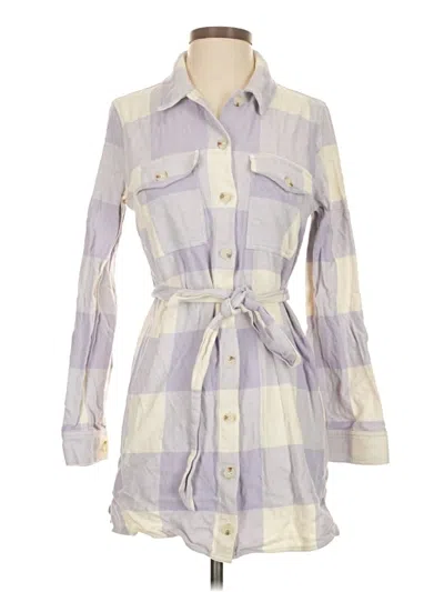 Pre-owned Sanctuary Long Sleeve Button Down Shirt In Purple