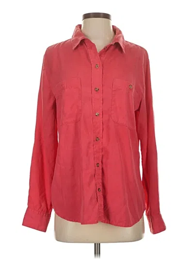 Pre-owned Sanctuary Long Sleeve Button Down Shirt In Red