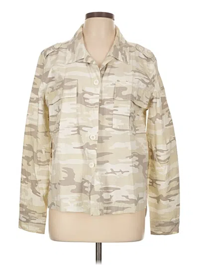 Pre-owned Sanctuary Long Sleeve Button Down Shirt In Tan
