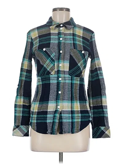 Pre-owned Sanctuary Long Sleeve Button Down Shirt In Teal