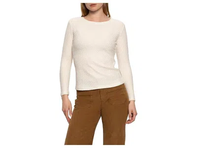 Sanctuary Long Sleeve Crew Lace T-shirts In White