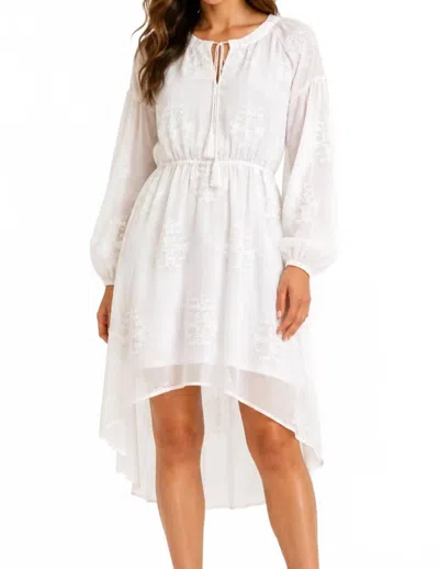 Sanctuary Long Sleeve Dress In Sand In White