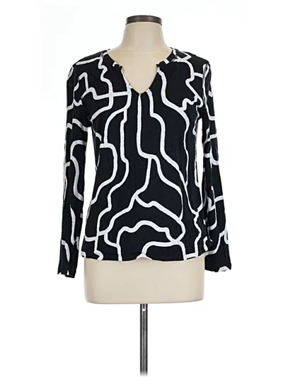 Pre-owned Sanctuary Long Sleeve Polo Shirt In Black