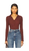 Sanctuary Long-sleeve Textured Collared Top In Burgundy