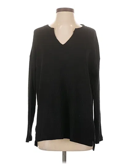 Pre-owned Sanctuary Long Sleeve Top Black V Neck Tops