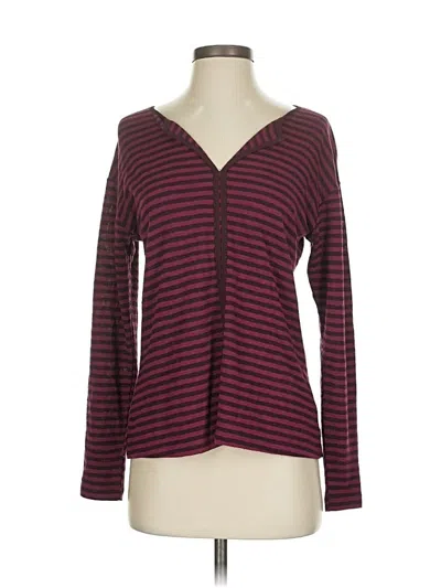 Pre-owned Sanctuary Long Sleeve Top Burgundy Sweetheart Neckline Tops
