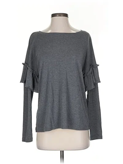 Pre-owned Sanctuary Long Sleeve Top Gray Boatneck Tops