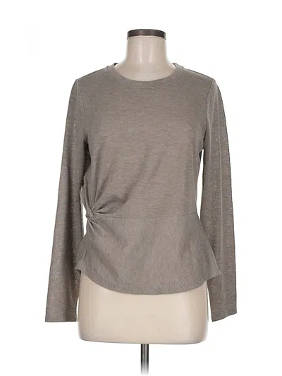 Pre-owned Sanctuary Long Sleeve Top Gray Keyhole Neckline Tops