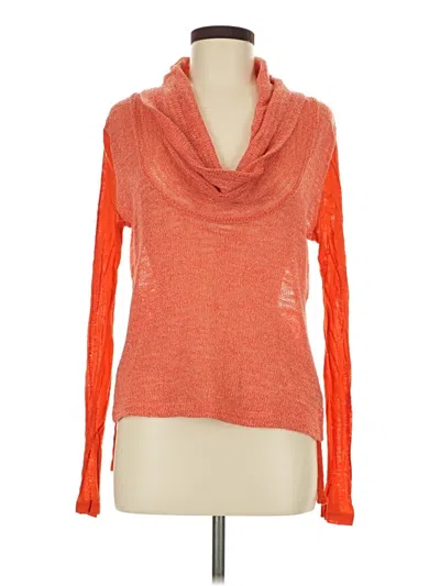 Pre-owned Sanctuary Long Sleeve Top Orange Cowl Neck Tops