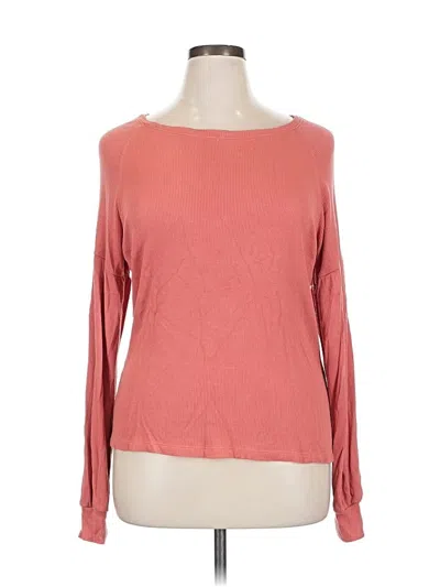 Pre-owned Sanctuary Long Sleeve Top Pink Boatneck Tops