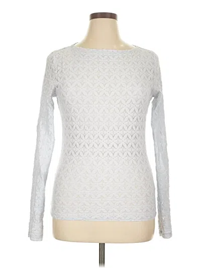 Pre-owned Sanctuary Long Sleeve Top Silver Crew Neck Tops