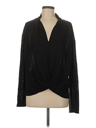 Pre-owned Sanctuary Long Sleeve T-shirt In Black
