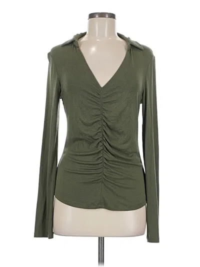 Pre-owned Sanctuary Long Sleeve T-shirt In Green