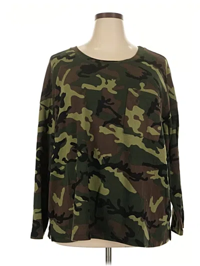 Pre-owned Sanctuary Long Sleeve T-shirt In Green