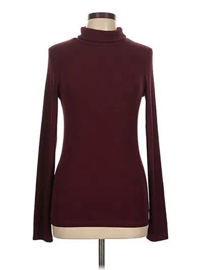 Pre-owned Sanctuary Long Sleeve Turtleneck In Burgundy