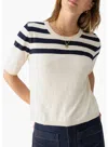 Sanctuary Long Weekend Sweater Tee In Ivory / Navy