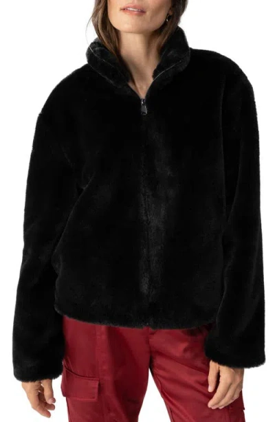 Sanctuary Lux Faux Fur Jacket In Black