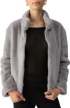 Sanctuary Lux Faux Fur Jacket In Silver