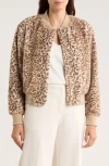 Sanctuary Luxe Faux Fur Zip Bomber Jacket In Brown