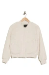 Sanctuary Luxe Faux Fur Zip Bomber Jacket In Scone