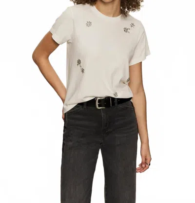Sanctuary Crew-neck Embellished Cotton Tee In White