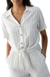 Sanctuary Ocean Tie Front Shirt In Biarritz S