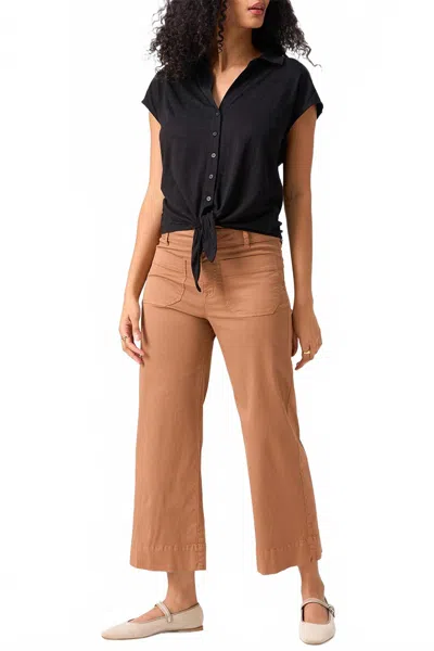 Sanctuary Marine Crop Pant In Mocha Mousse In Brown