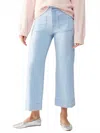 Sanctuary The Marine Crop Straight Leg Jeans In Blue