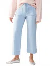 Sanctuary The Marine Crop Straight Leg Jeans In Blue