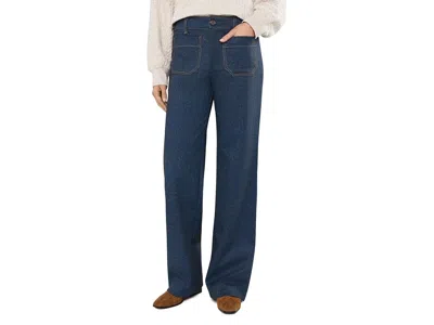 Sanctuary Marine Knit Pants Women's Clothing Indigo Moon: Lg (us 10-12) 33, Polyester/rayon/spandex In Blue