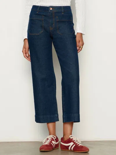Sanctuary Marine Wide Leg Jeans In Magnetic In Blue