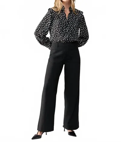Sanctuary Marine Wide Leg Trouser In Black