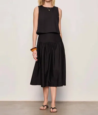 Sanctuary Matter Of Time Poplin Skirt In Black In Multi