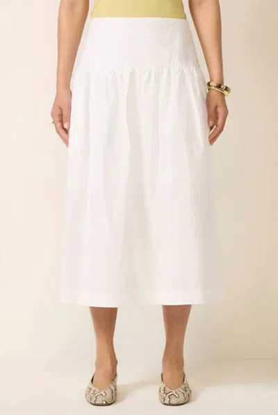 Sanctuary Matter Of Time Cotton Poplin Midi Skirt In White