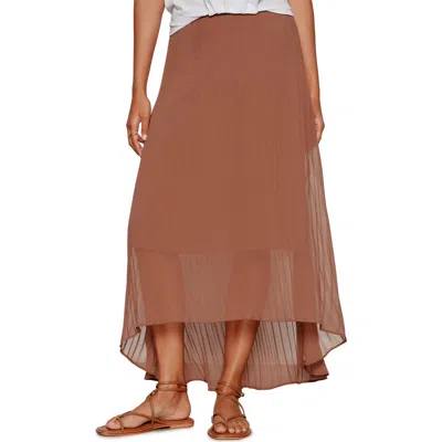 Sanctuary Meant To Be Pleated Midi Skirt In Mud Bath