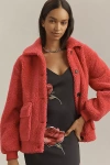 Sanctuary Mely Sherpa Jacket In Purple