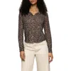Sanctuary Mesh Button-down Shirt In Black